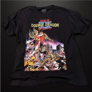Double Dragon black cotton t-shirt